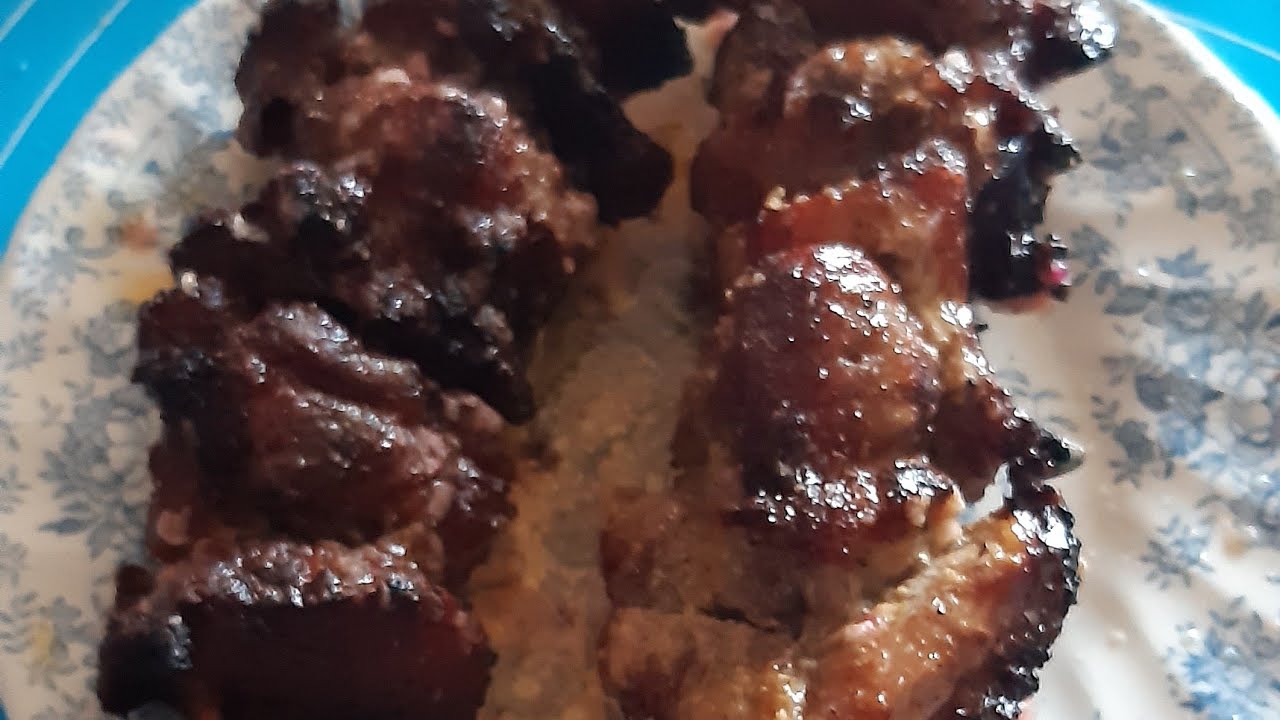 Brochettes de viande à l´air fyer