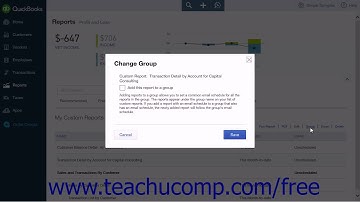 QuickBooks Online Plus 2015 Tutorial Customized Report Groups Intuit Training