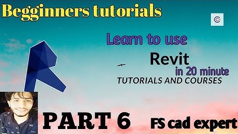 Beginners Tutorial video|Part 6| FS cad expert| Complete design in the revit| Learn to use revit