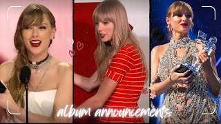 Taylor Swift  all of the album announcements (RedTortured Poets Department)