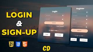 Create United Login & Registration Forms - the easy way | HTML, CSS & JavaScript