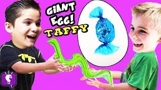 giant taffy surprise egg diy taffy making with hobbykids