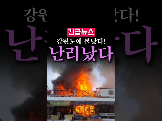 (속보) 강원 동해 묵호시장서 불, 대응 1단계 발령...