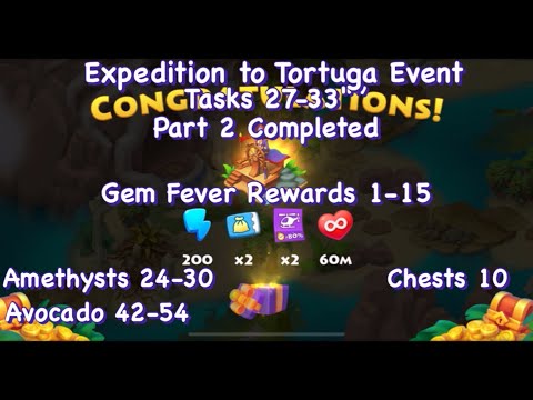 Township : Expedition to Tortuga | Tasks & Goals | Gem Fever Rewards | Quests |Chests @TownshipPro1