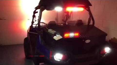 RZR with warning lights