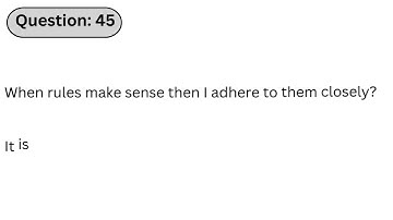 USPS 476 Mail Processor | Q45: When rules make sense then I adhere to them closely?