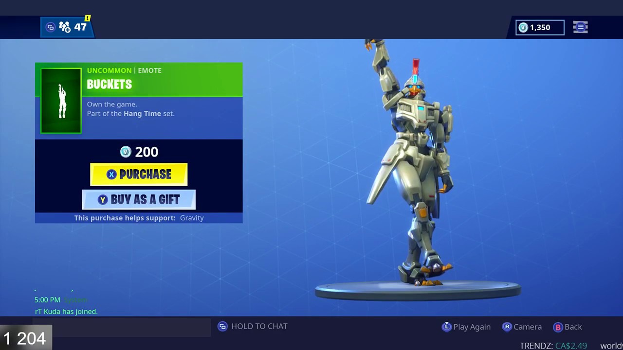 *NEW* Buckets Emote and Night Slicer Pick Axe! Fortnite Battle Royale YouTube