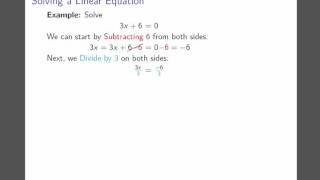 Graphing Rational Functions - Example 5 - Solving Linear Equation