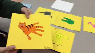 Zoo Animals Art Handprint