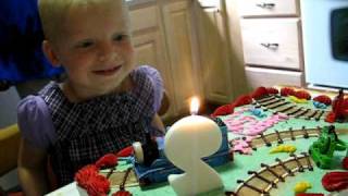 Singing Happy Birthday, and blowing out the candle!