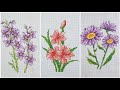 [자랑중] 십자수 통합 4th. | 제비고깔, 글라디올러스, 과꽃