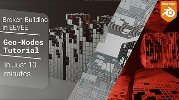 Create this Scifi POST-APOCALYPSE Building by GEOMETRY NODES | Blender Tutorial | Blender 3D