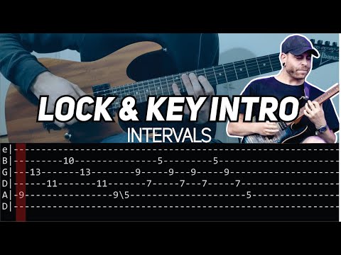 Intervals - Lock & key intro (Guitar lesson with TAB)