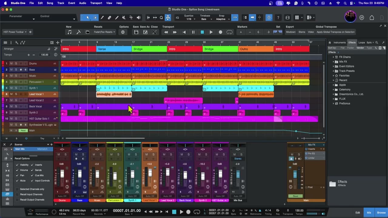 Reversing A Track Or Event   Studio One Pro 7