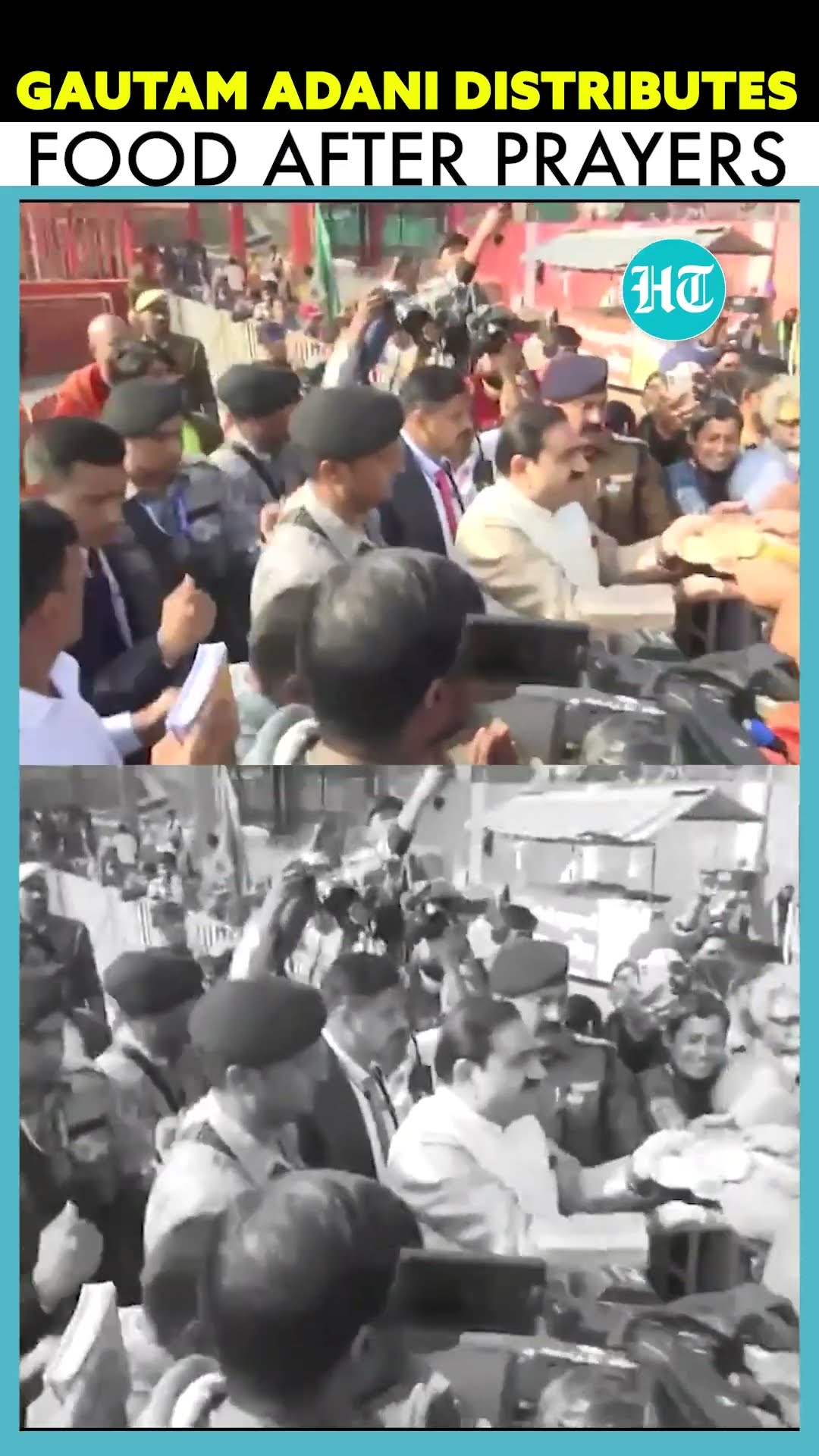 Gautam Adani Offers Prayers And Serves Food To Devotees At Prayagraj Temple #mahakumbh