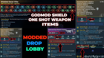 Borderlands 4 Godmod Shield & Oneshot Items, Super Speed Item Class & Modded Items Class