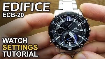 Casio Edifice ECB-20 - Setting Time and Date tutorial