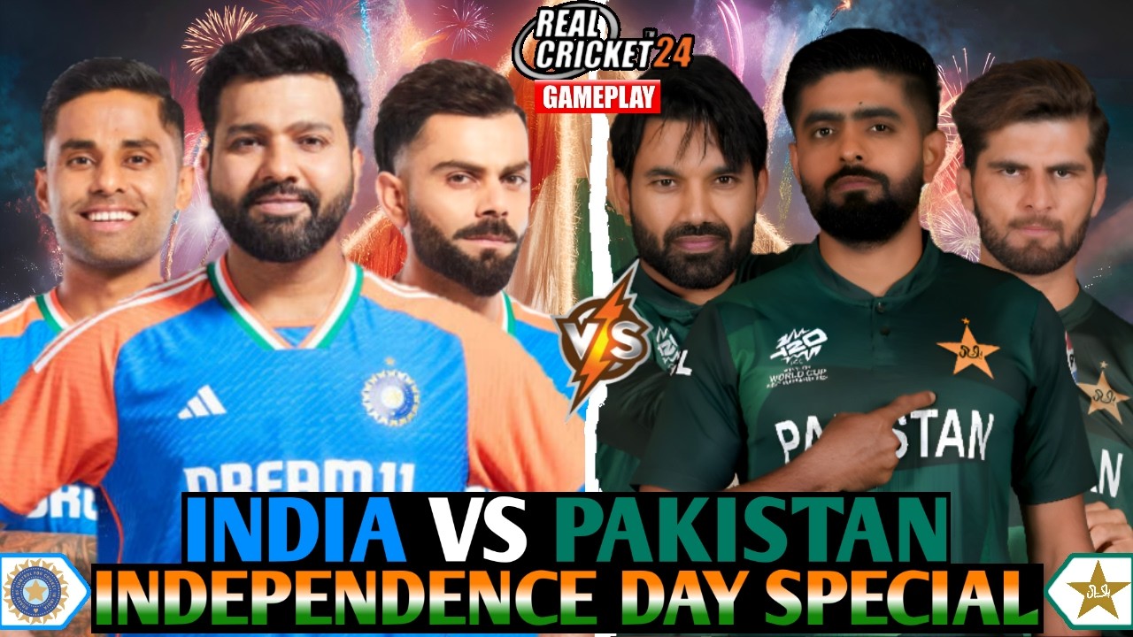 India Vs Pakistan • Independence Day • Real Cricket 24 • T20 MATCH # ...