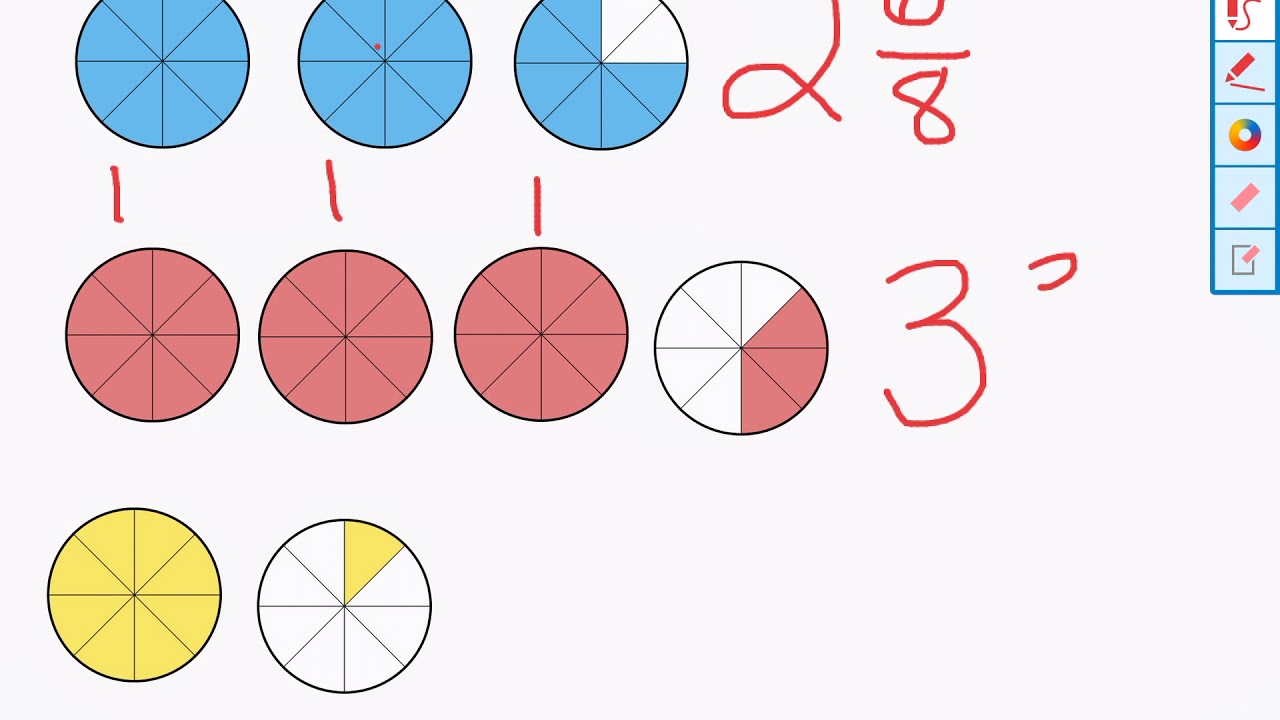 Mixed Fractions Area Model YouTube