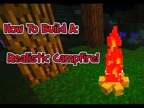 Minecraft|How To Build a Working Campfire!|(TU39)(2016) - YouTube