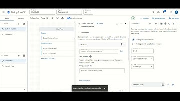 Generators - Google Dialogflow CX Generative Feature