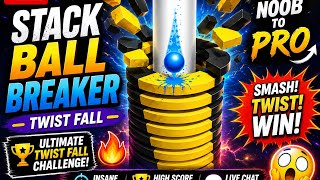 🔥 STACK BALL BREAKER LIVE 🔴 | Ultimate Twist Fall Challenge 🎯 Noob to Pro Gameplay 🚀 screenshot 5