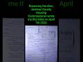 Rosemary Hernlein. Anybody heard of her? Rosemary lost the letter she wrote #homeless #DHS #slumlord