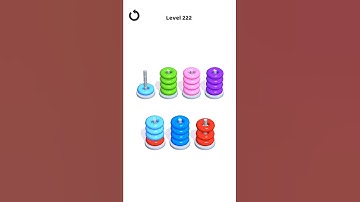 Hoop Stack Level 222 | Puzzle Game  | Complete Level