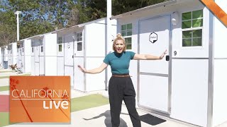 LA's First Tiny Home Village to House Homeless | California Live | NBCLA