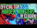 Official Top 5 Hardest Monsters in Monster Hunter World Iceborne! (Discussion/Community Vote/Fun)