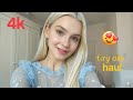 [4K USA] Transparent Ruby Fashion Haul Try-On Haul #13
