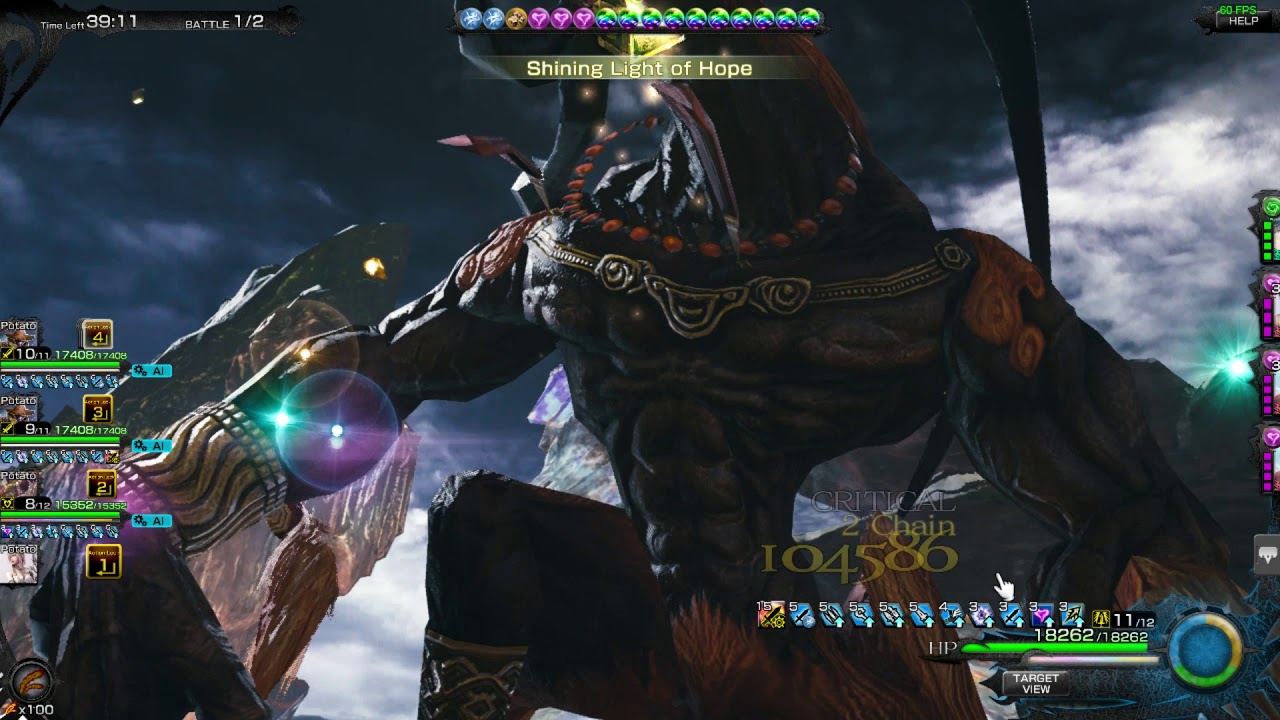 Mobius FF GL HOF Mage with Hope Card & Ranger Flash Break test 4* MP