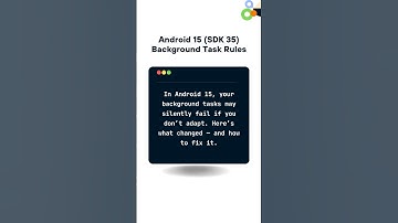 🚨 Android 15 (SDK 35) Background Task Rules – Are You Ready? #java #kotlin #compose #shorts
