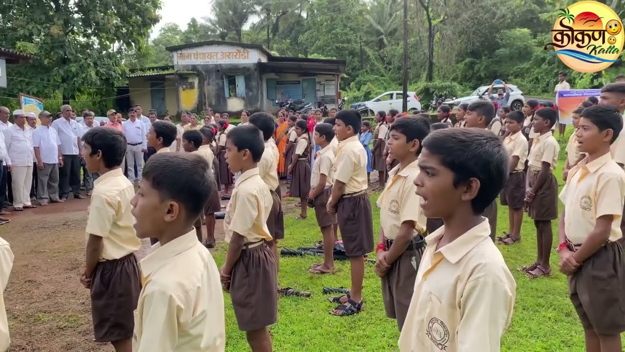 स्वातंत्र्याचा अमृत महोत्सव असरोंडी गावात मोठ्या उत्साहात साजरा , हायस्कूल ते ग्रामपंचायत प्रभातफेरी