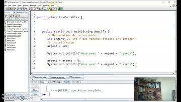 Algo S2: Les variables 1 (déclaration - initialisation)