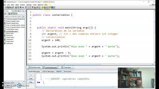 Algo S2: Les variables 1 (déclaration - initialisation)