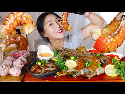 킹타이거 새우장 먹방🦐 Marinated King <strong>black</strong> <strong>tiger</strong> shrimp Real sound asmr eating