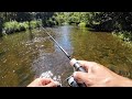 Roadside creek fishing with jerkbait