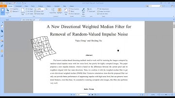 Salt and Pepper Noise median filter
