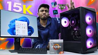 15,000/- Rs Super AMD PC Build!⚡Best for Gaming & Editing 🪛Live Test Perfect for Students