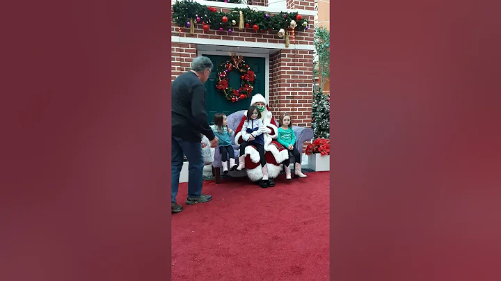 Earles girls Santa moment