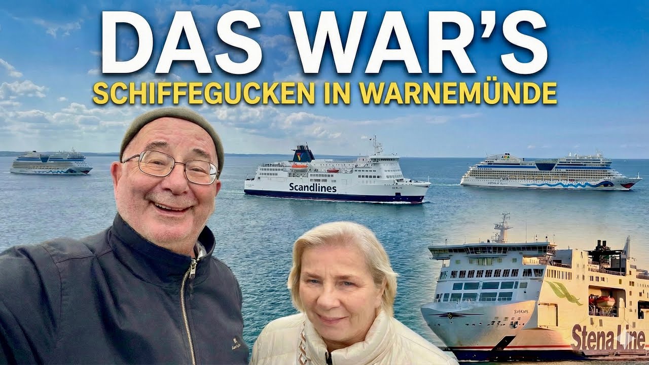 #348 das war's, Ende der Weihnachtstour, Schiffegucken in Warnemünde