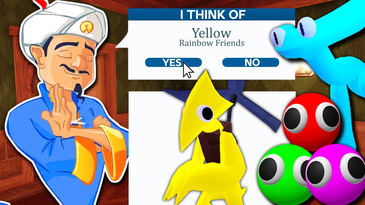 Can Akinator Guess Rainbow Friends Monsters?!