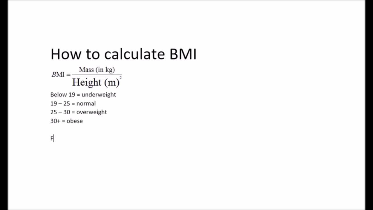 How To Calculate Bmi Easy Hd Youtube