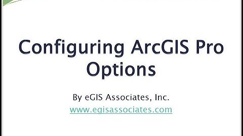 ArcGIS Pro Options