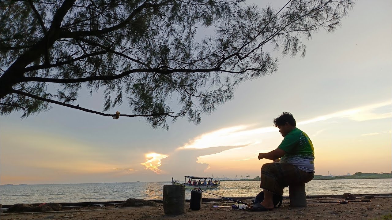 PANTAI MARINA SEMARANG REKOMENDASI UNTUK MANCING BEUHHH!! 