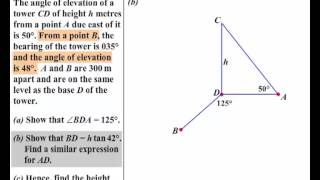 Year 11 and 12 Extension - 3-Dimensional Trigonometry