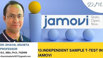 13. Independent Sample t-test in Jamovi || Dr. Dhaval Maheta