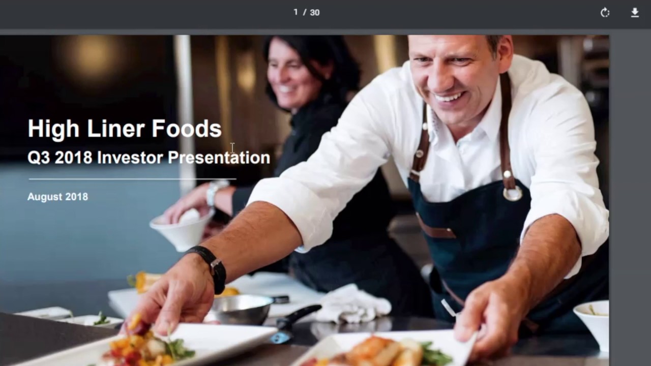 Stock Investment Research - Analysis of High Liner Foods (HLF) 2018