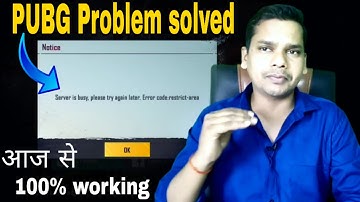 pubg server is busy error code restrict area | server is busy,how to solve server is busy error code